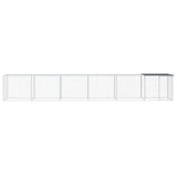 VidaXL Kippenhok met dak 603x98x90 cm gegalvaniseerd staal antraciet