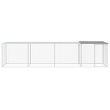 Vidaxl kippenhok met dak 403x98x90 cm gegalvaniseerd staal lichtgrijs