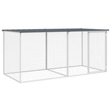 VidaXL Kippenhok met dak 203x98x90 cm gegalvaniseerd staal antraciet