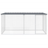 VidaXL Kippenhok met dak 203x98x90 cm gegalvaniseerd staal antraciet