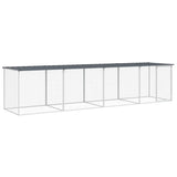VidaXL Kippenhok met dak 403x98x90 cm gegalvaniseerd staal antraciet