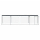 VidaXL Kippenhok met dak 403x98x90 cm gegalvaniseerd staal antraciet