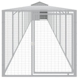 VidaXL Kippenhok met ren 117x1017x123 cm staal lichtgrijs
