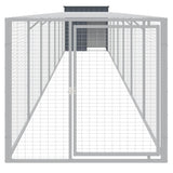 VidaXL Kippenhok met ren 110x813x110 cm gegalvaniseerd staal antraciet