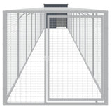 VidaXL Kippenhok met ren 110x1017x110 cm staal antraciet