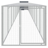 VidaXL Kippenhok met ren 110x1221x110 cm staal antracietkleurig