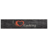 Vidaxl keukenmat wasbaar cooking-print 60x300 cm fluweel zwart