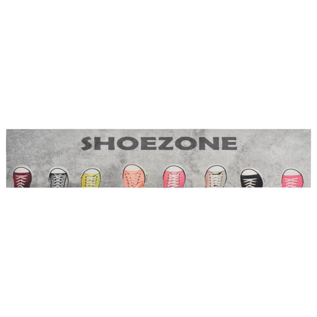 Vidaxl keukenmat wasbaar shoezone-print 60x300 cm fluweel