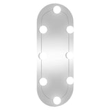 Vidaxl wandspiegel met led's ovaal 20x50 cm glas