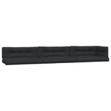 VidaXL Palletkussens 7 st stof zwart