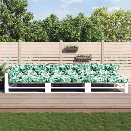 Vidaxl palletkussens 7 st bladpatroon stof