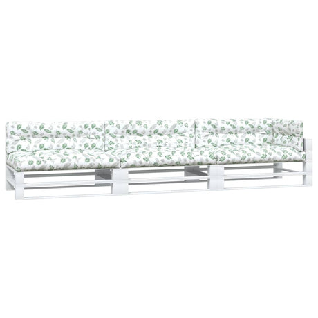 Vidaxl palletkussens 7 st bladpatroon stof