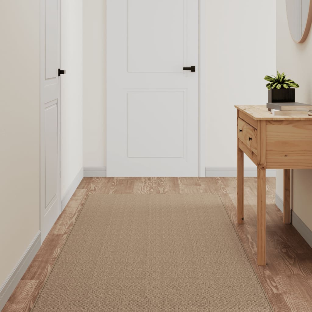 Vidaxl tapijtloper 80x250 cm sisal-look zandkleurig