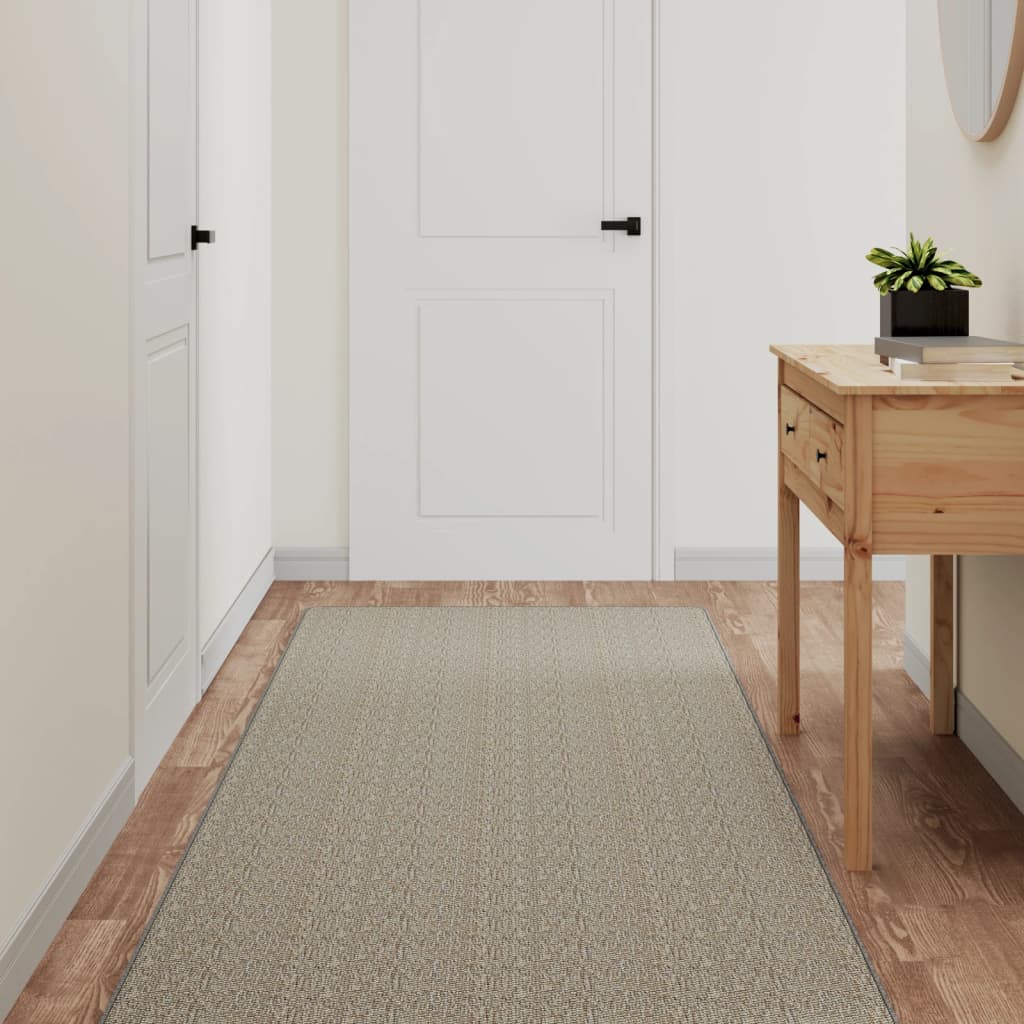 Vidaxl tapijtloper 80x250 cm sisal-look zilverkleurig