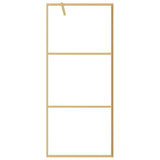 Vidaxl inloopdouchewand transparant 80x195 cm esg-glas goudkleurig