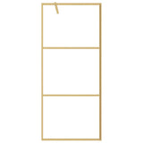 Vidaxl inloopdouchewand transparant 90x195 cm esg-glas goudkleurig
