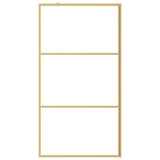 Vidaxl inloopdouchewand transparant 100x195 cm esg-glas goudkleurig