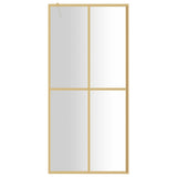 Vidaxl inloopdouchewand transparant 80x195 cm esg-glas goudkleurig