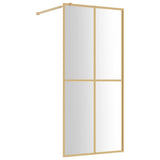 Vidaxl inloopdouchewand transparant 100x195 cm esg-glas goudkleurig