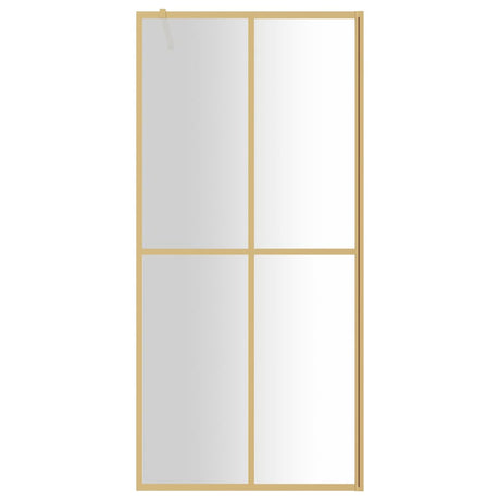 Vidaxl inloopdouchewand transparant 100x195 cm esg-glas goudkleurig