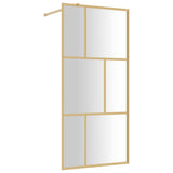 Vidaxl inloopdouchewand transparant 80x195 cm esg-glas goudkleurig
