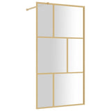 Vidaxl inloopdouchewand transparant 100x195 cm esg-glas goudkleurig