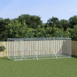 VidaXL Hondenkennel voor buiten 6x2x2 m gegalvaniseerd staal zilver