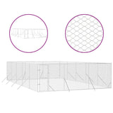 VidaXL Hondenkennel voor buiten 6x10x2 m gegalvaniseerd staal zilver