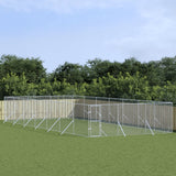 VidaXL Hondenkennel voor buiten 6x14x2 m gegalvaniseerd staal zilver