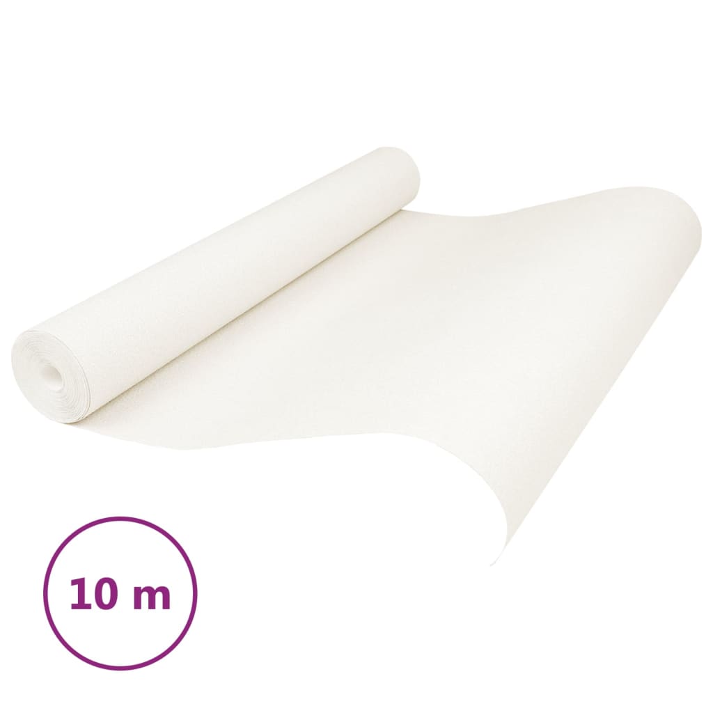 Vidaxl vliesbehang 3d effen 10x0,53 m crèmekleurig