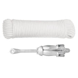 Vidaxl anker met touw inklapbaar 2,5 kg smeedijzer zilverkleurig