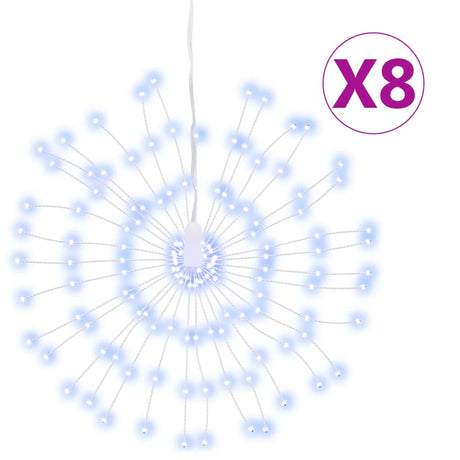 Vidaxl kerstverlichting vuurwerk 8 st 140 koudwitte led's 17 cm