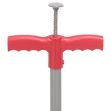 Vidaxl onkruidsteker 93,5 cm gepoedercoat staal rood en grijs