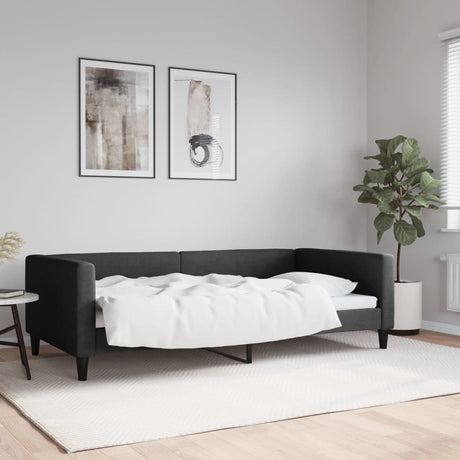 Vidaxl slaapbank 100x200 cm stof zwart