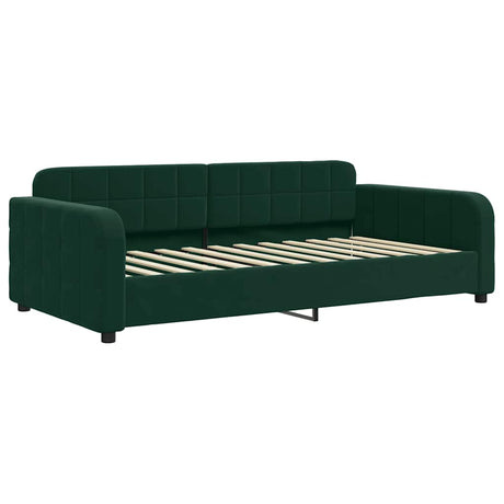 Vidaxl slaapbank 90x200 cm fluweel donkergroen