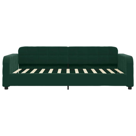 Vidaxl slaapbank 90x200 cm fluweel donkergroen