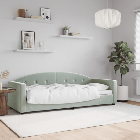 Vidaxl slaapbank 80x200 cm fluweel lichtgrijs