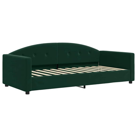 Vidaxl slaapbank 90x200 cm fluweel donkergroen