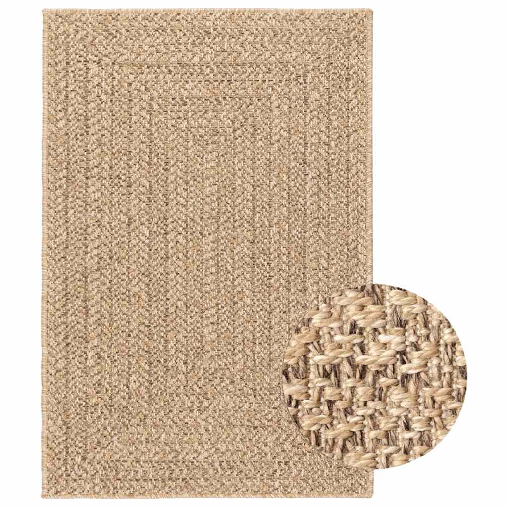 Vidaxl vloerkleed zizur binnen en buiten 120x170 cm jute look