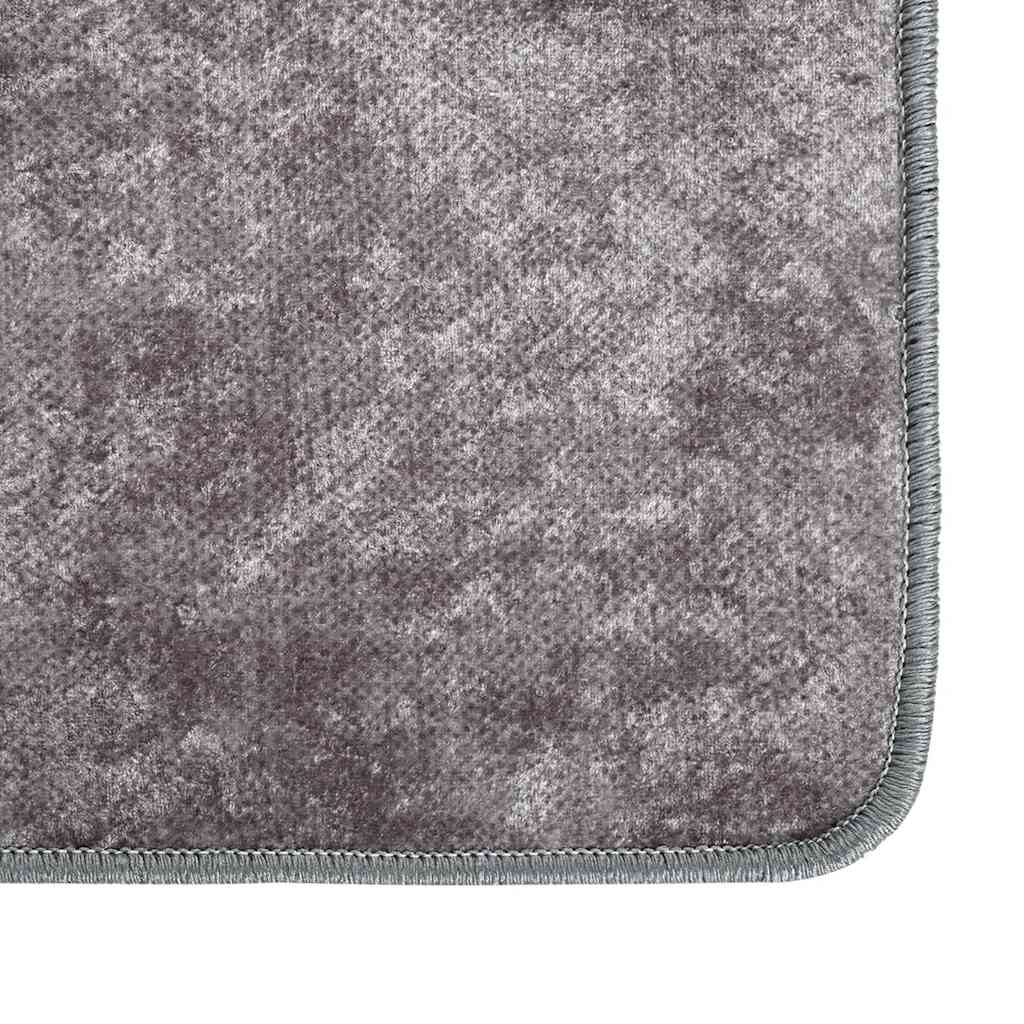 Vidaxl vloerkleed wasbaar anti-slip 400x300 cm grijs