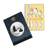 Kinderbestek - 4 delig - geboorte - zilv