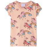 Vidaxl kinderpyjama met korte mouwen 128 lichtoranje