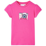 VidaXL Kindershirt 92 donkerroze