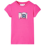VidaXL Kindershirt 140 donkerroze