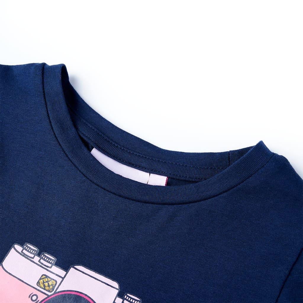 VidaXL Kindershirt 92 marineblauw