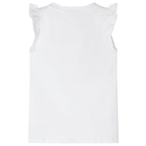 VidaXL Kindershirt met mouwen met ruches 92 wit