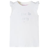 Vidaxl kindershirt met mouwen met ruches 104 wit