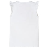 Vidaxl kindershirt met mouwen met ruches 116 wit