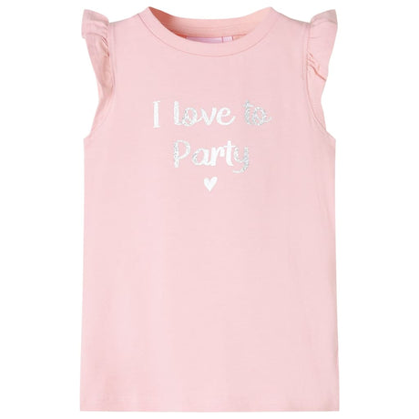 Vidaxl kindershirt met ruches aan de mouwen 116 lichtroze