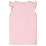Vidaxl kindershirt met ruches aan de mouwen 116 lichtroze
